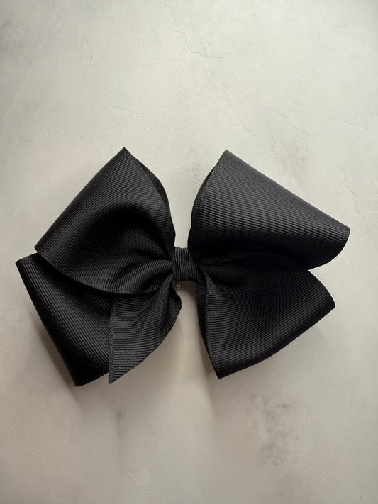 Black bow with tail